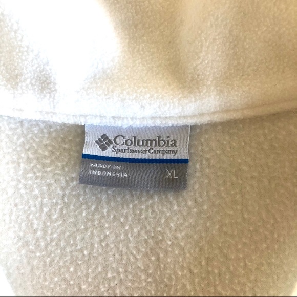 Winter white Womens Columbia fleece jacket - Picture 6 of 8